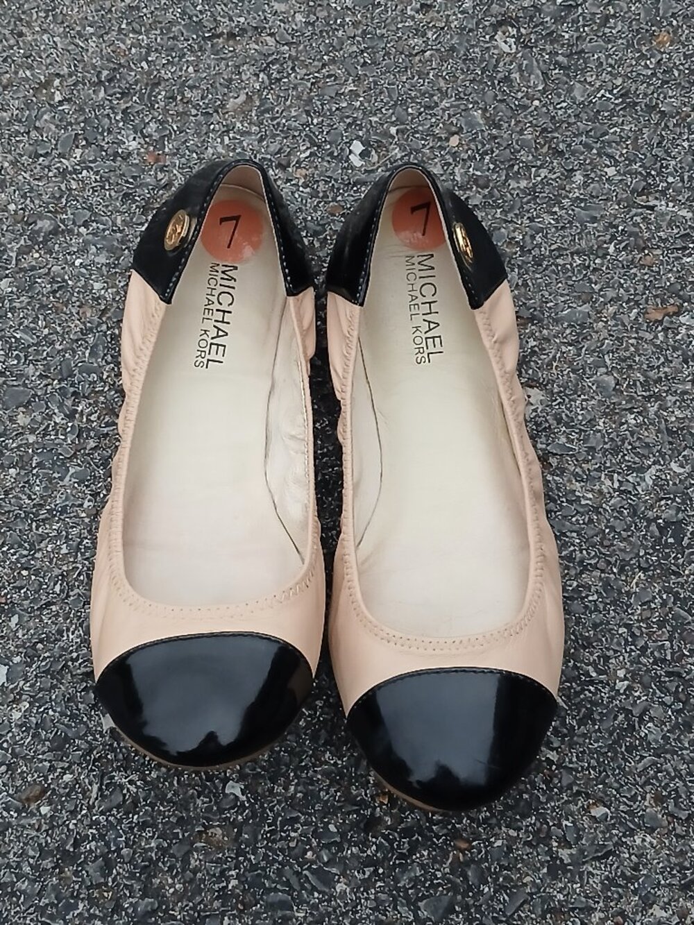 Michael Kors Erin Ballet Flats Leather Upper SZ 7